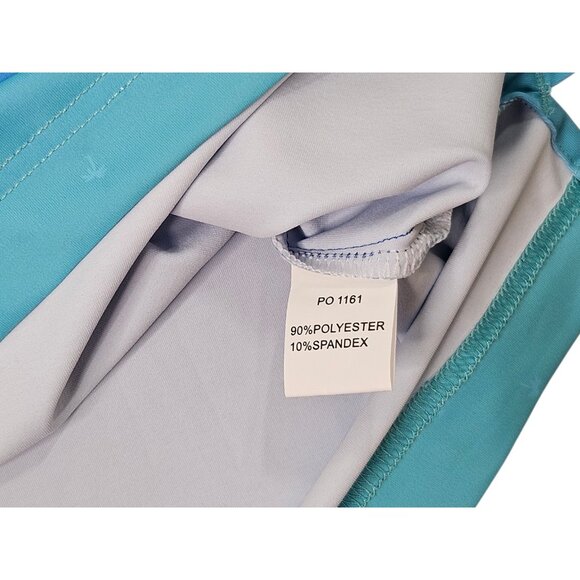 NWT Sunday Swagger Ombre Palm Trees AOP Polo Shirt Men's Medium Performance Golf - Picture 8 of 10